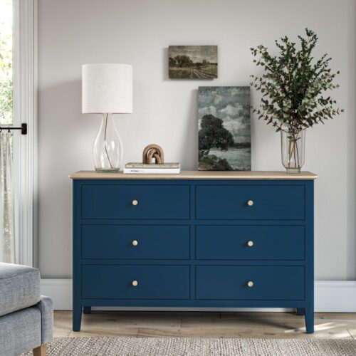 Marlow Navy 6 Drawer Chest