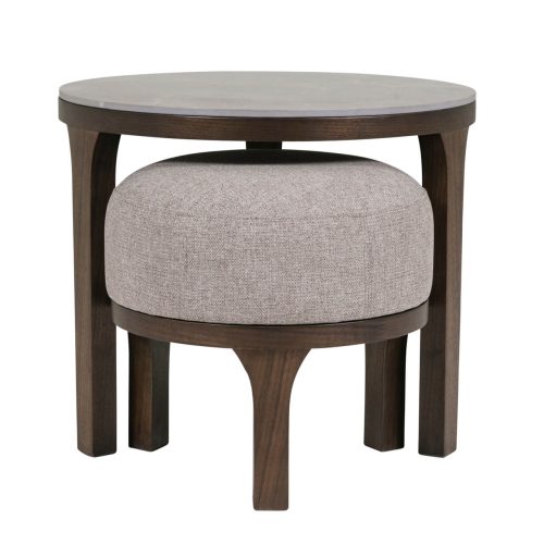 Axton Footstool in Latte