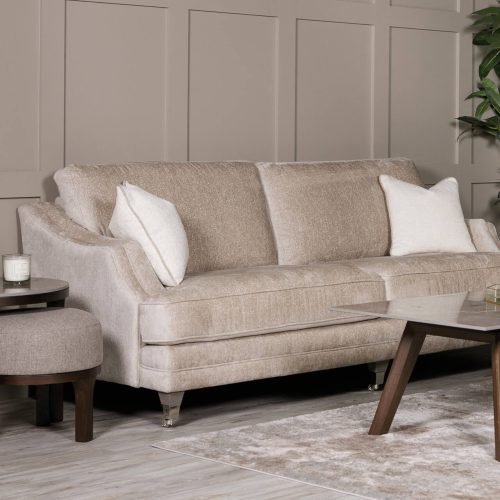 Axton Footstool in Latte