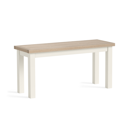 Modern Country Coconut White Bench