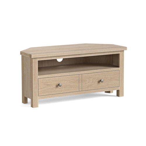 Modern Country Oak Corner TV Unit