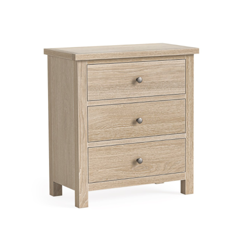 Modern Country Oak 3 Drawer Chest