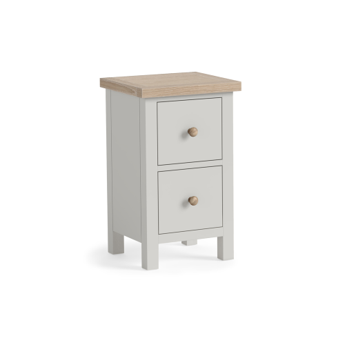 Modern Country Stone Grey Narrow Bedside Table