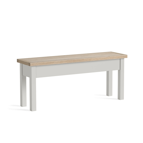 Modern Country Stone Grey Shallow Storage Bench