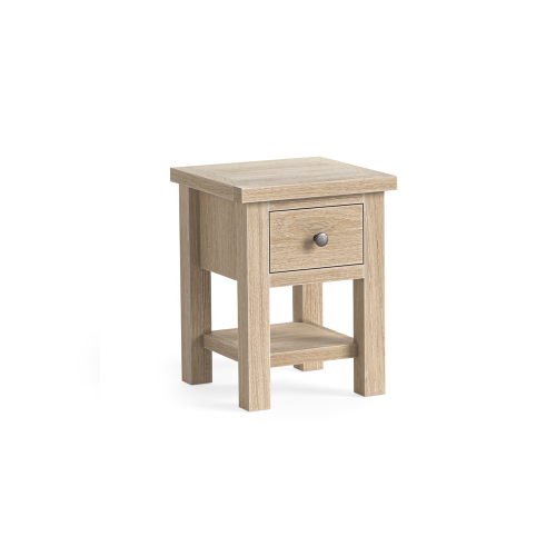 Modern Country Oak Lamp Table with Shelf