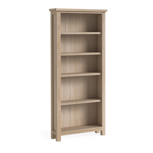 Modern Country Oak Large Bookcase