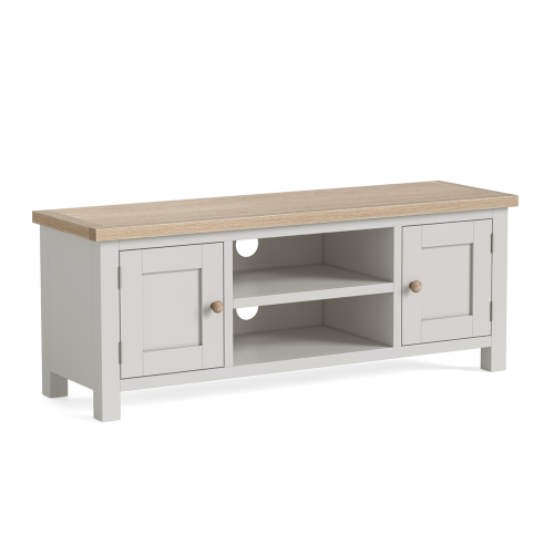 Modern Country Stone Grey Large TV Unit