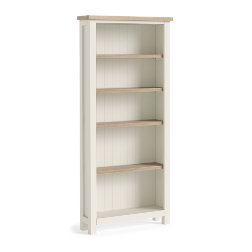 Modern Country Coconut White Large Bookcase