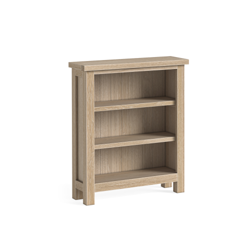 Modern Country Oak Low Bookcase
