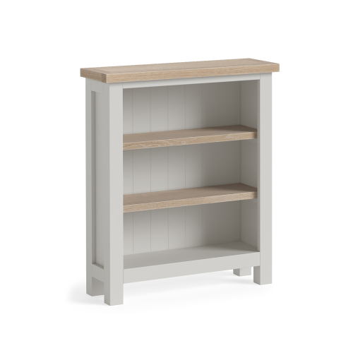 Modern Country Stone Grey Low Bookcase