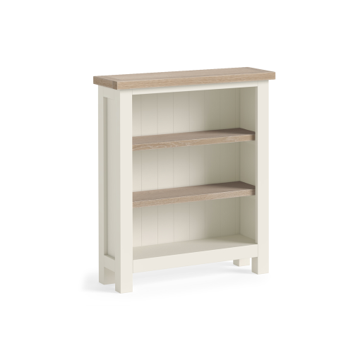 Modern Country Coconut White Low Bookcase