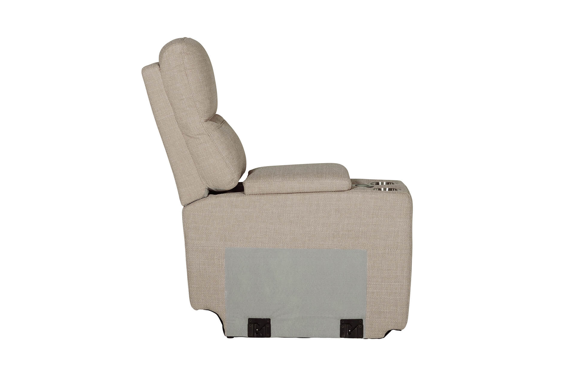 Russo Console Sectional in Mushroom (with USB Charger) - Image 4