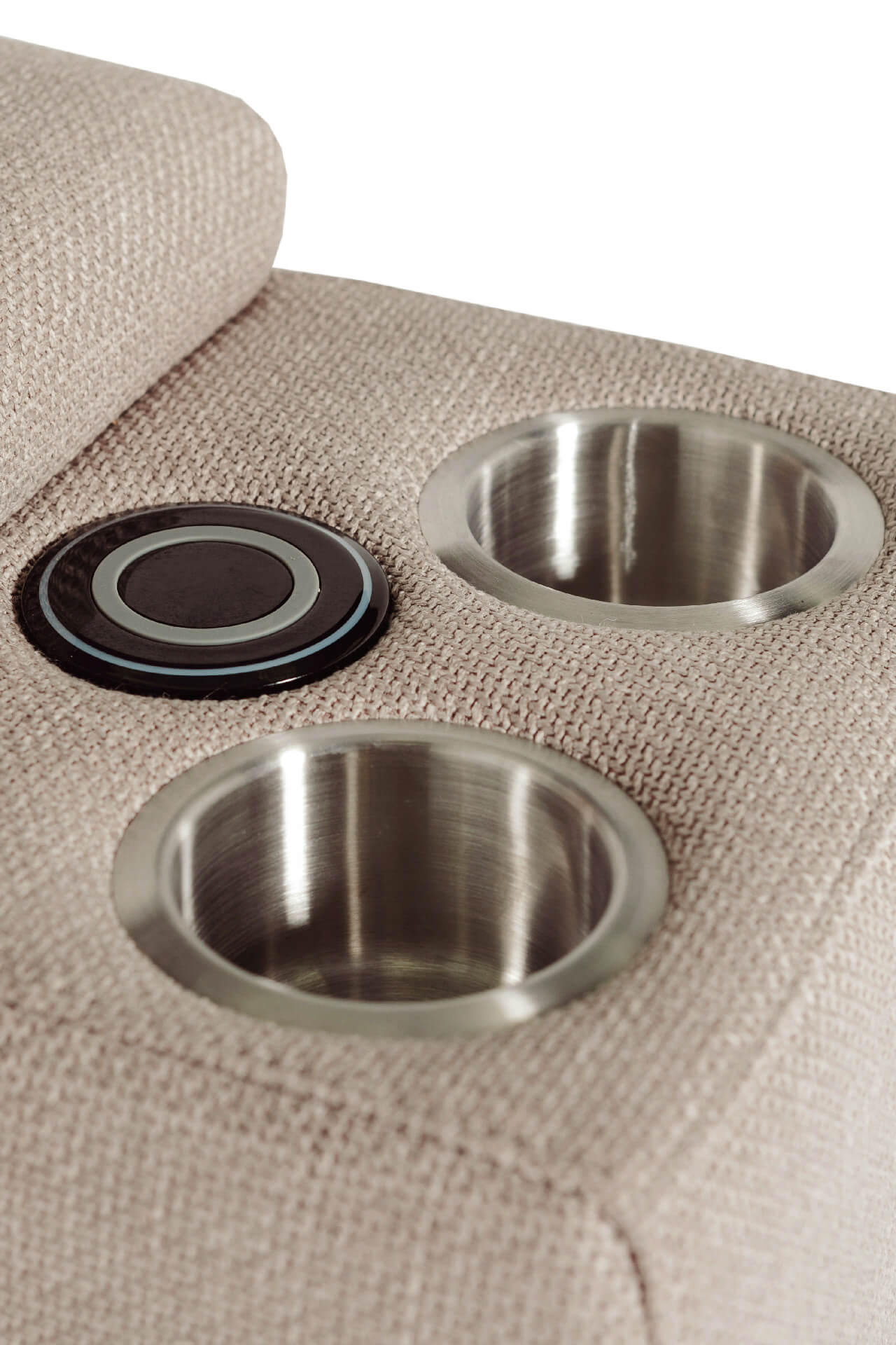 Russo Console Sectional in Mushroom (with USB Charger) - Image 2