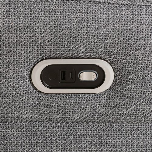 Russo 3 Seater Electric Recliner Charcoal