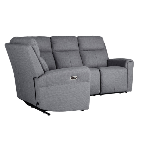 Russo Corner Group Electric Recliner in Charcoal (4pcs)