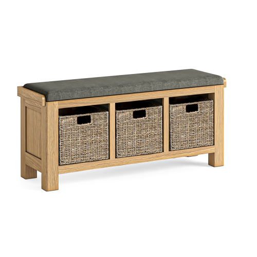 Normandy Storage Bench Charcoal